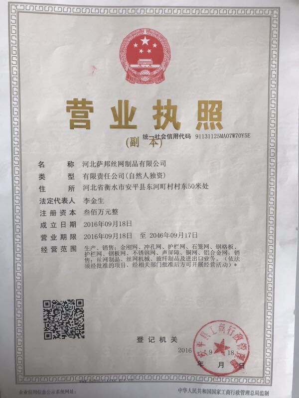 薩邦專業生產金剛網